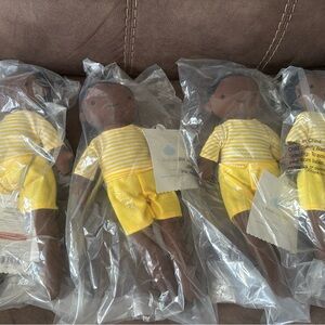 cloud island Yellow-Striped Baby Doll Set (4 Pack)